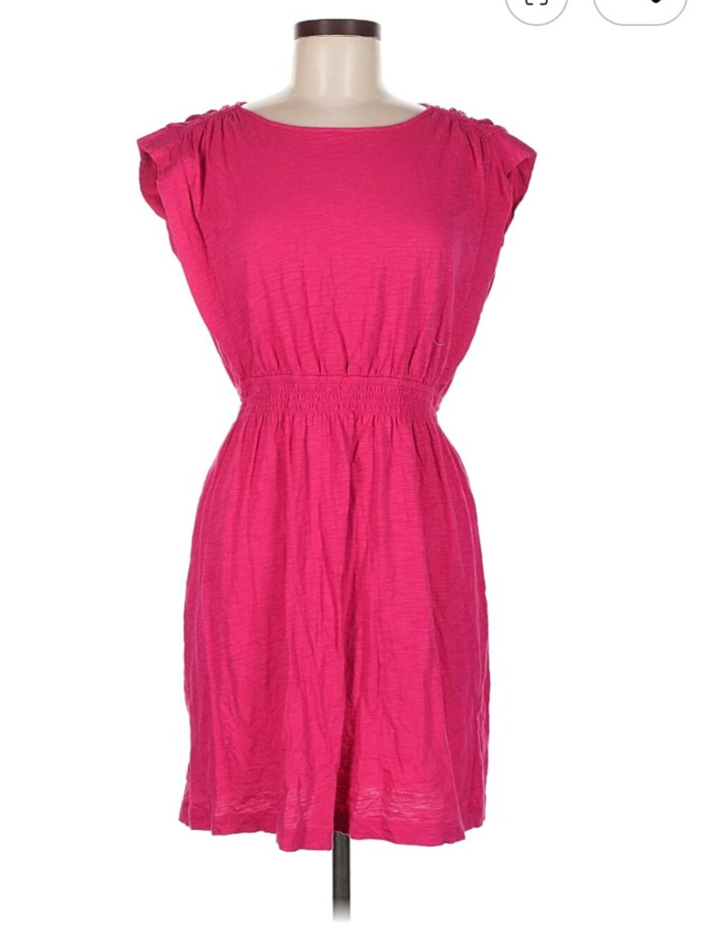 Ann Taylor 100% Cotton Fuchsia Mini Dress